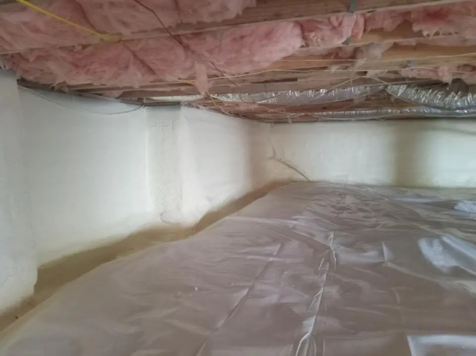 Crawl space encapsulation with closed-cell spray foam for Spray Foam Roofing Repair in Woodridge